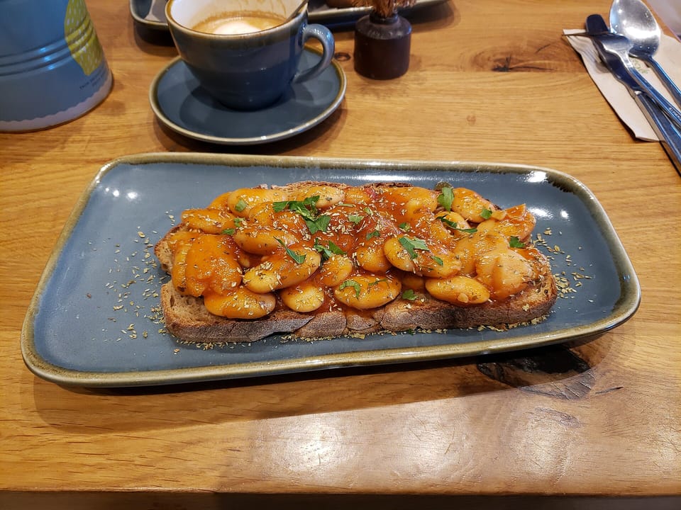 Tomato beans on toast — illustrative photograph