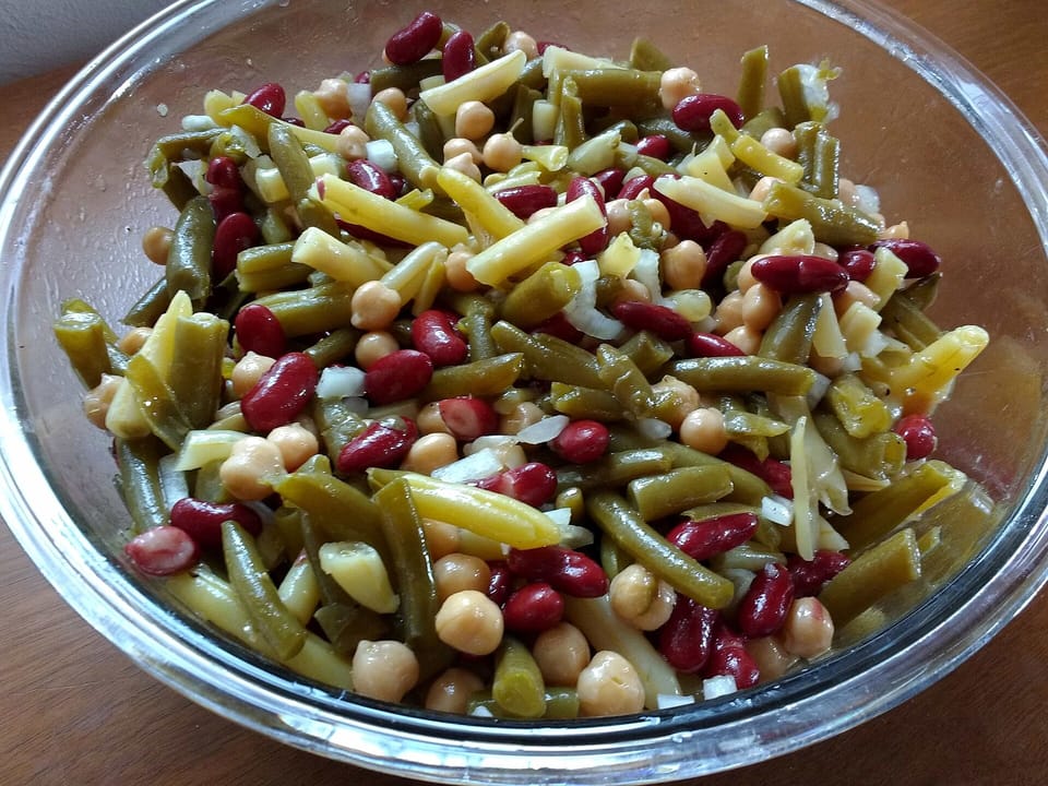 Three-bean market salad — illustrative photograph